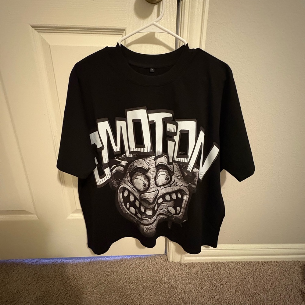 Kids Black Graphic T-Shirt